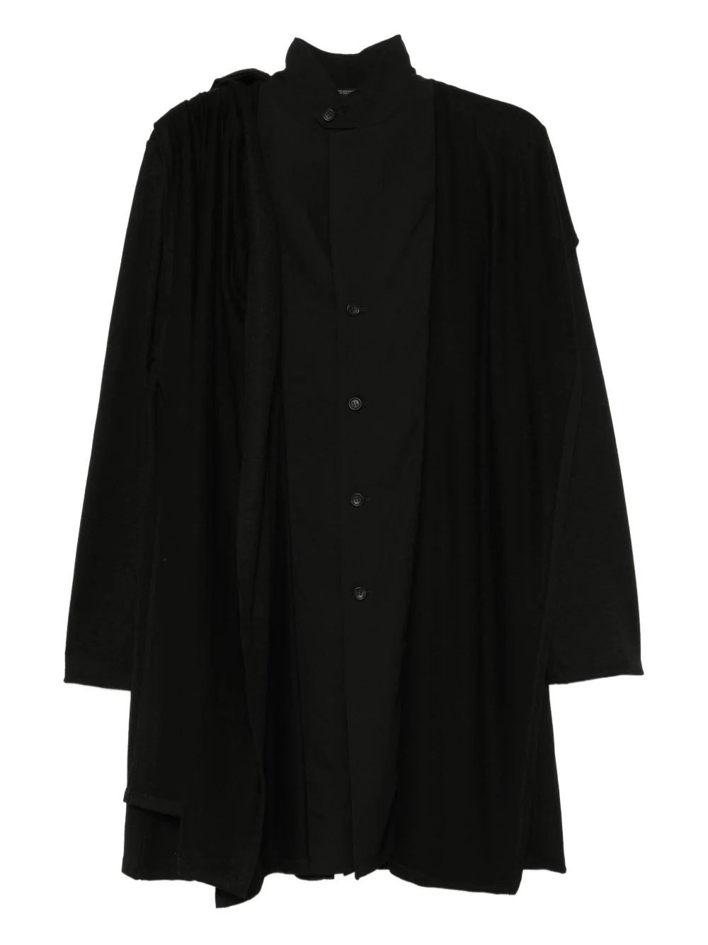 wool stole detail blouse - 1