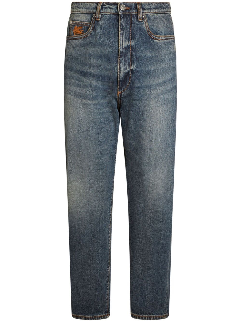 mid-rise straight-leg jeans - 1