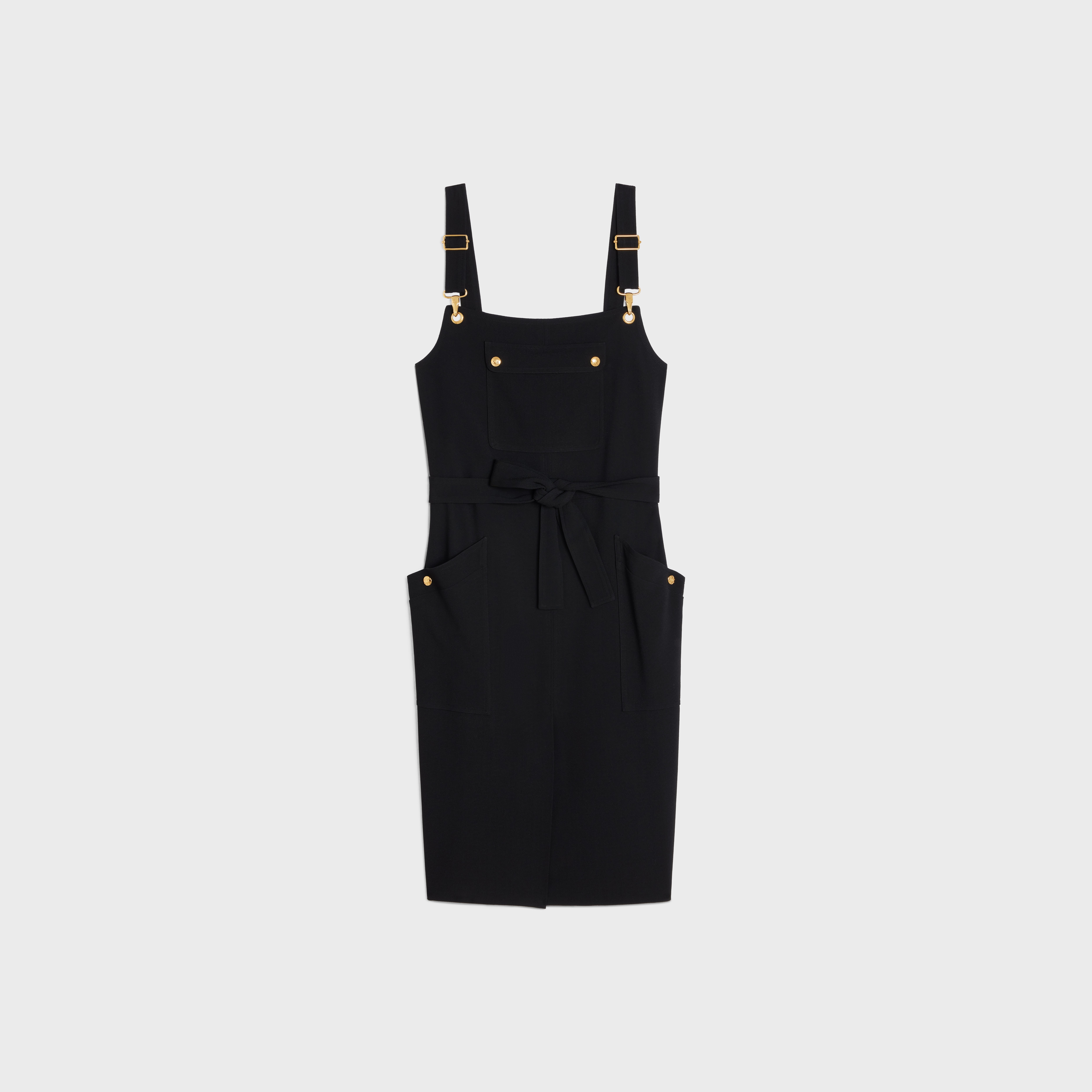workwear dress in viscose sablé - 1