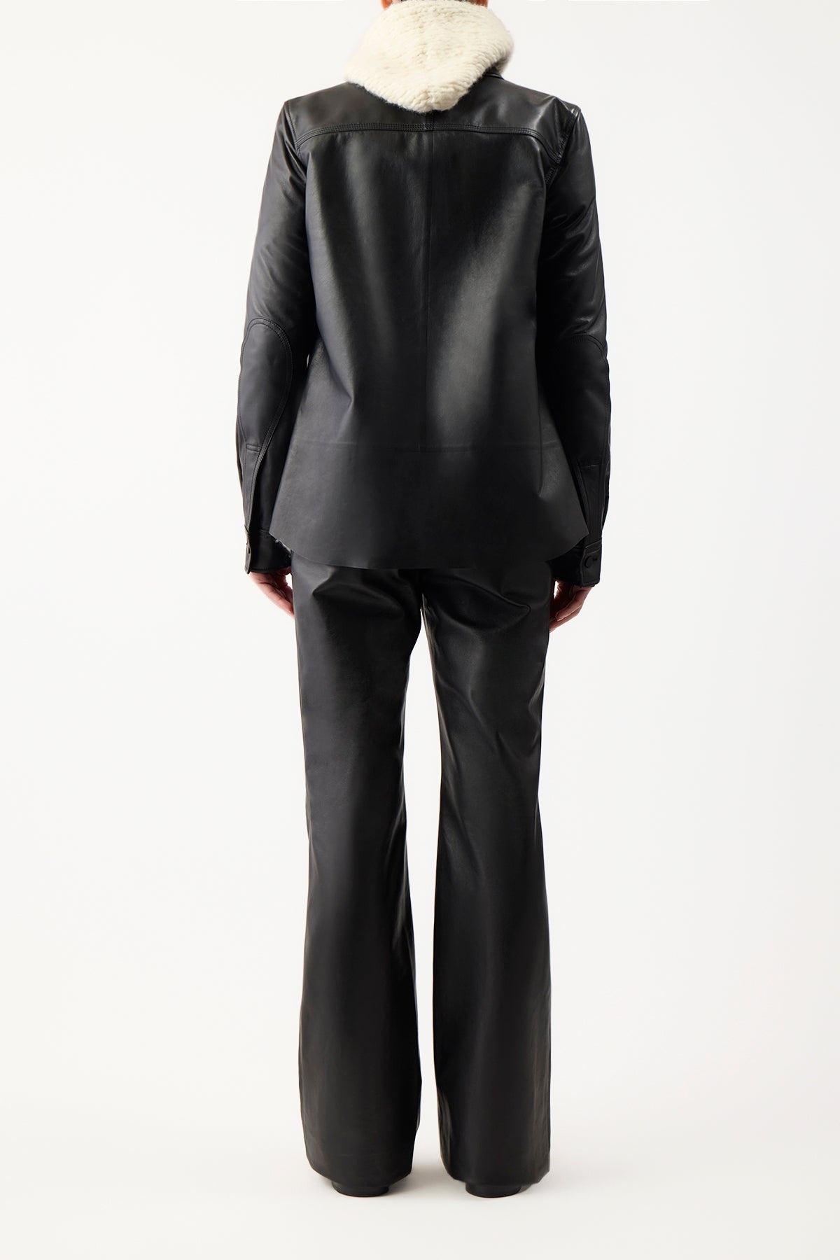 John Austin Top in Black Leather - 5