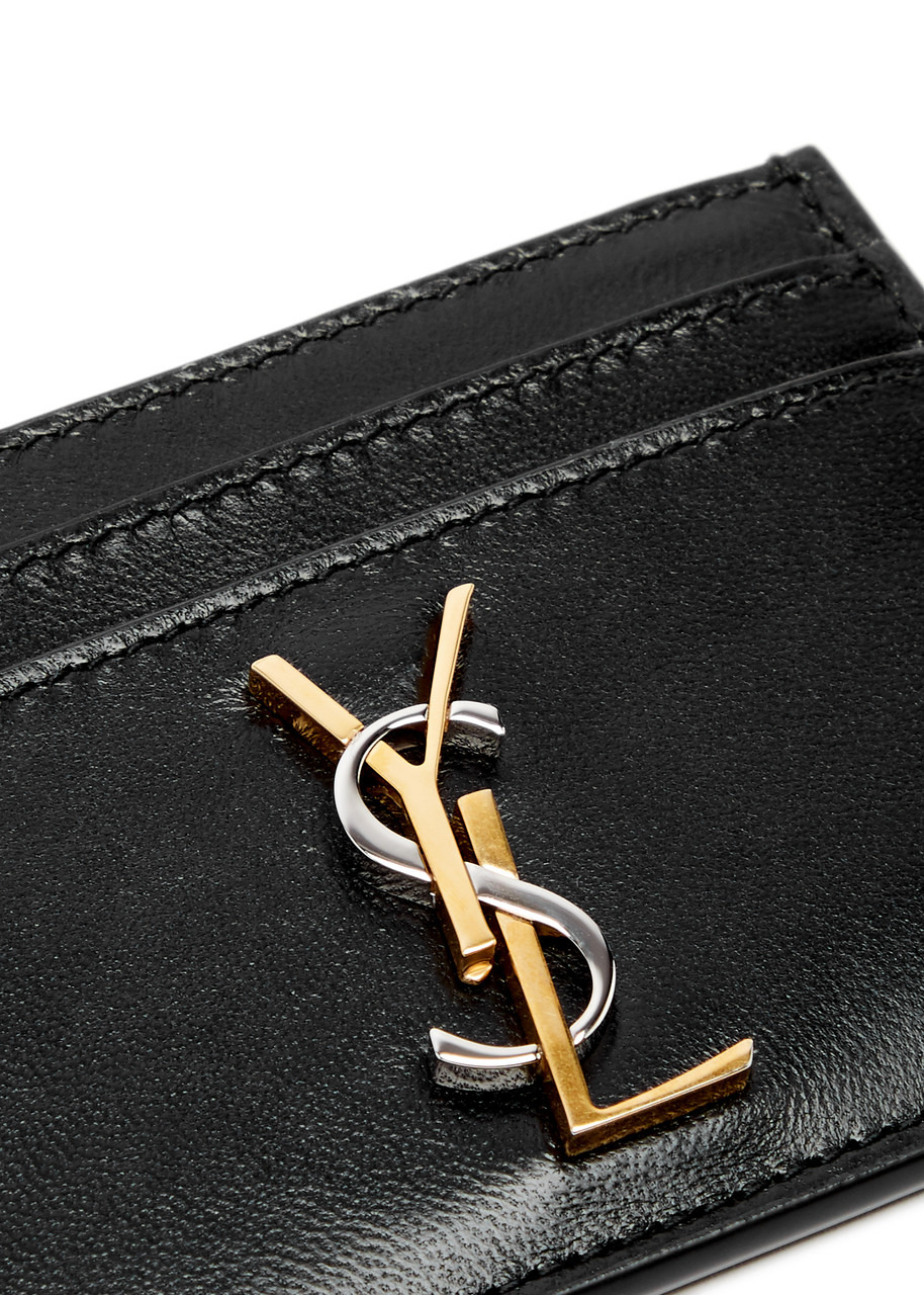 Saint Laurent Logo Leather Card Holder - 3