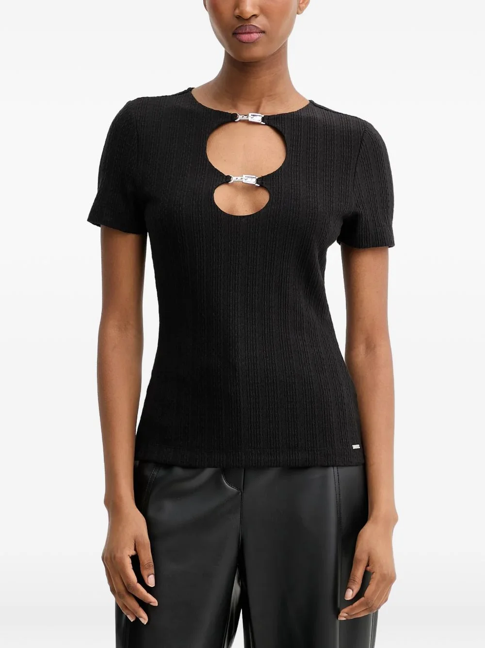 cut-out detail T-shirt - 1