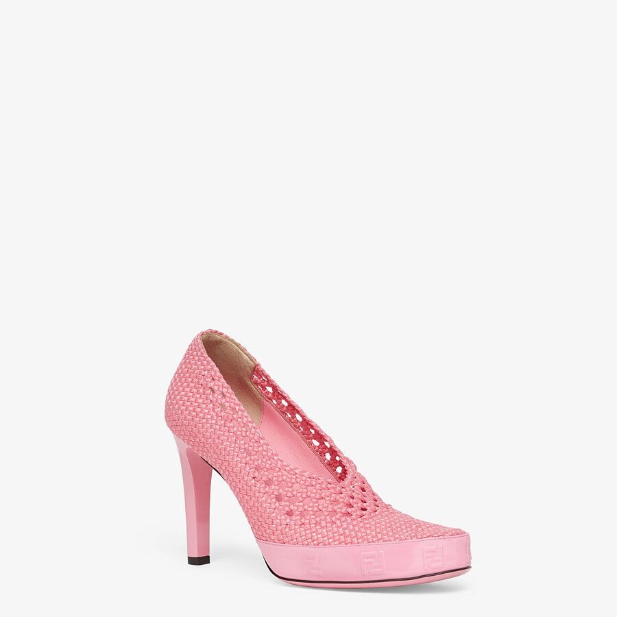 Pink stretch lace pumps - 2