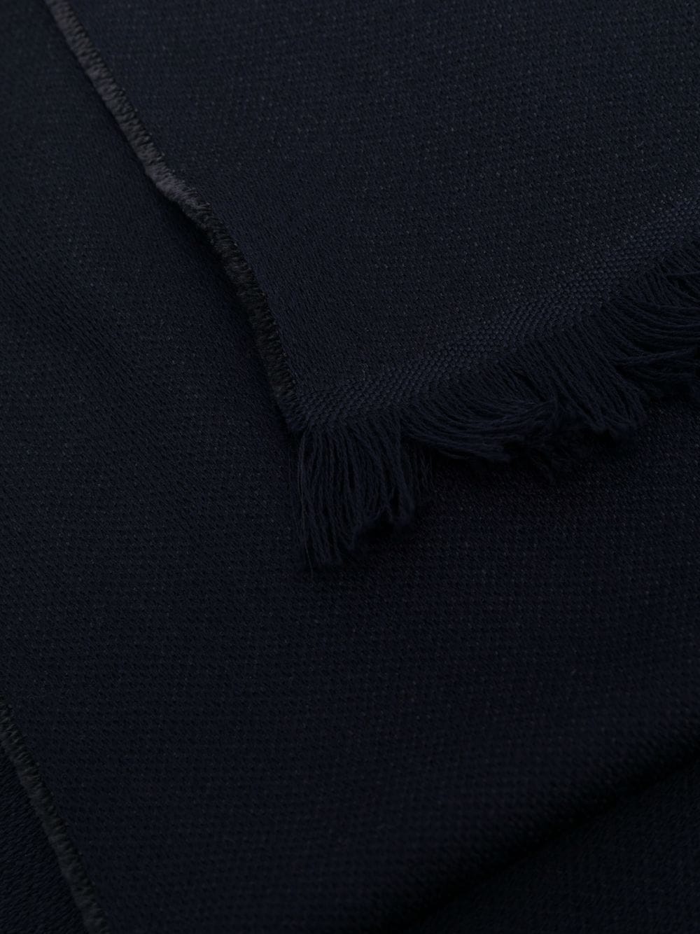 frayed-hem wool scarf - 3