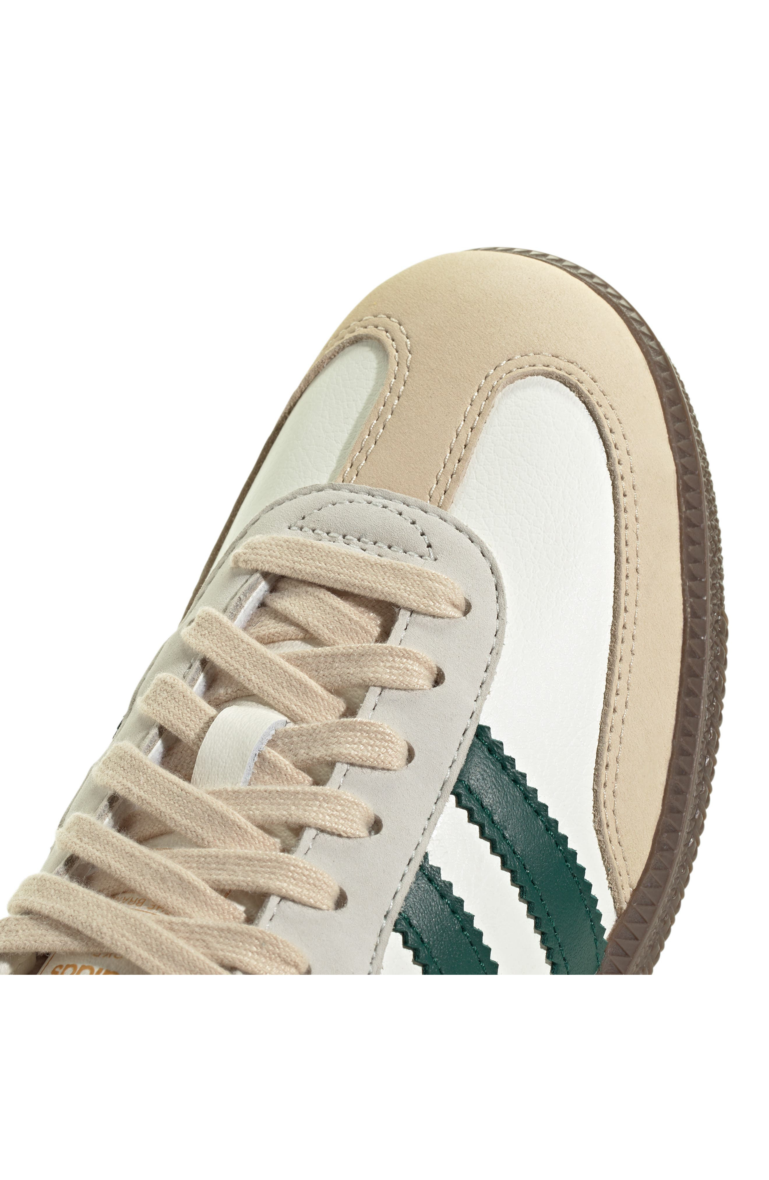 adidas Gender Inclusive Samba OG Sneaker in Off White/Green at Nordstrom - 7