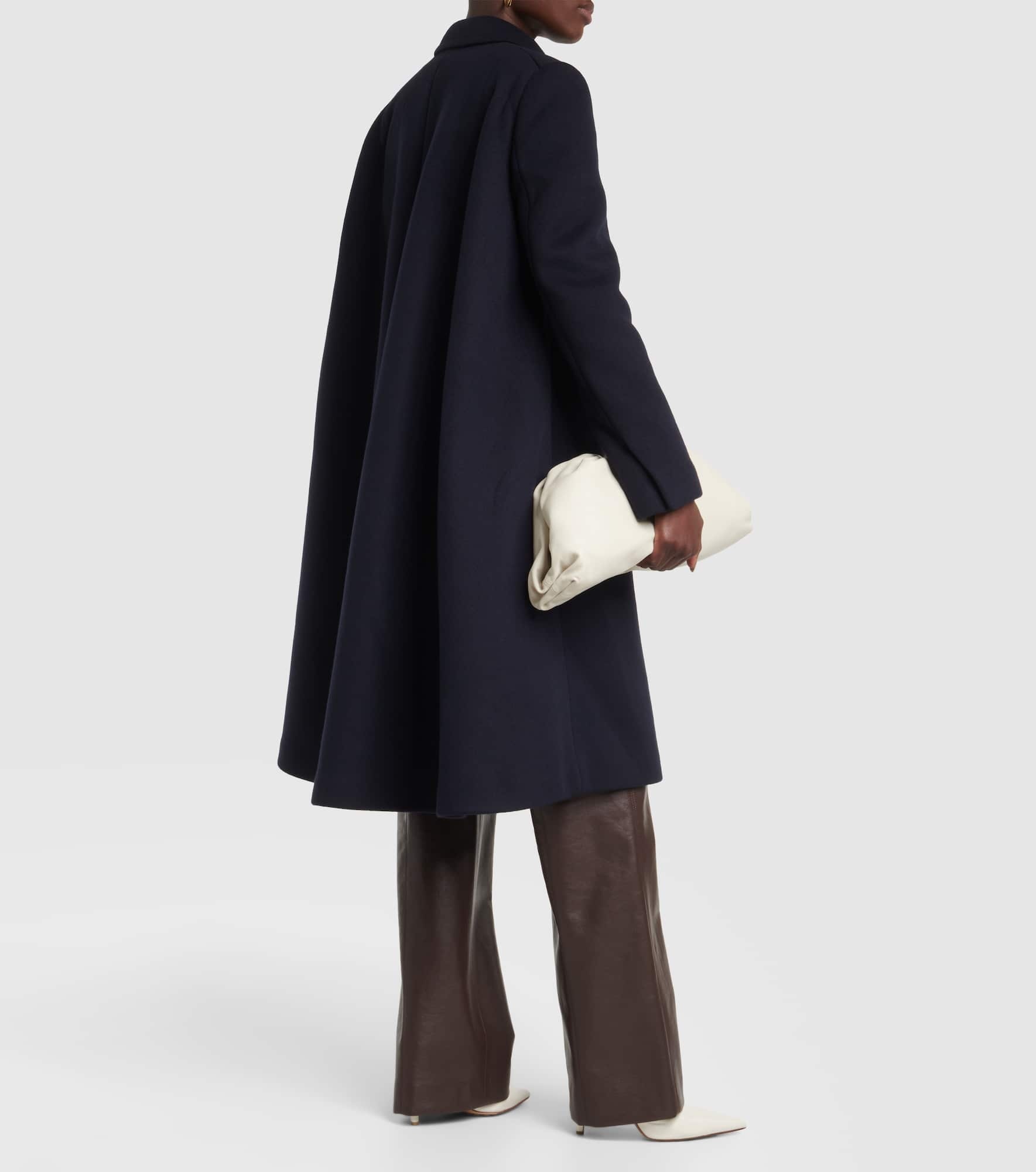 Caped wool and cashmere coat - 3