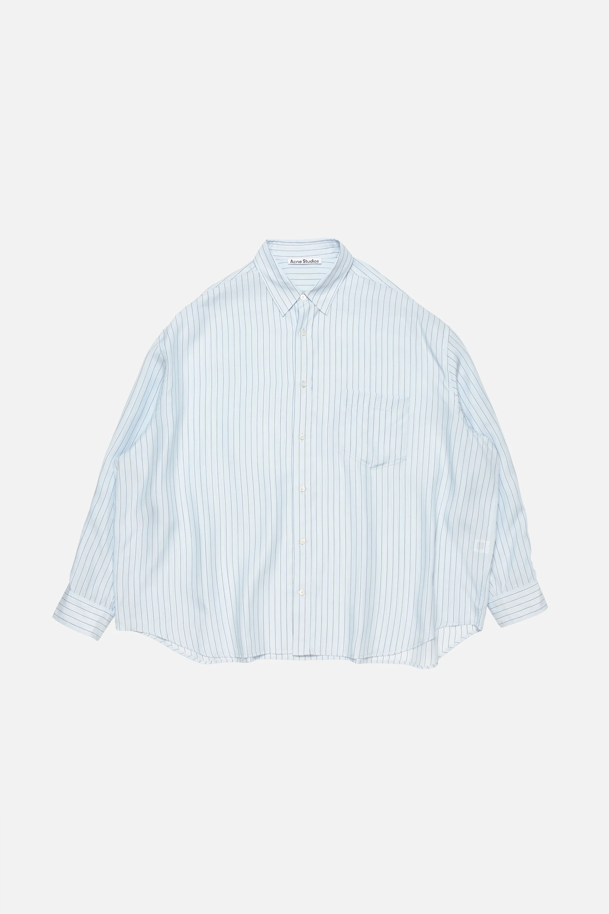 Striped button-up shirt - Blue - 1