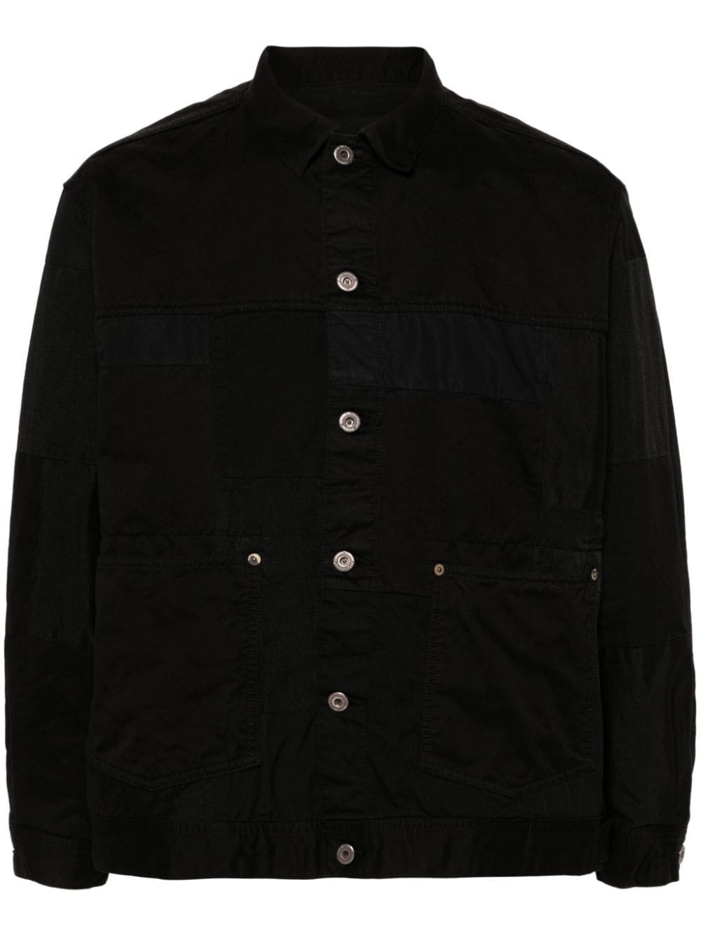 panelled shirt jacket - 1