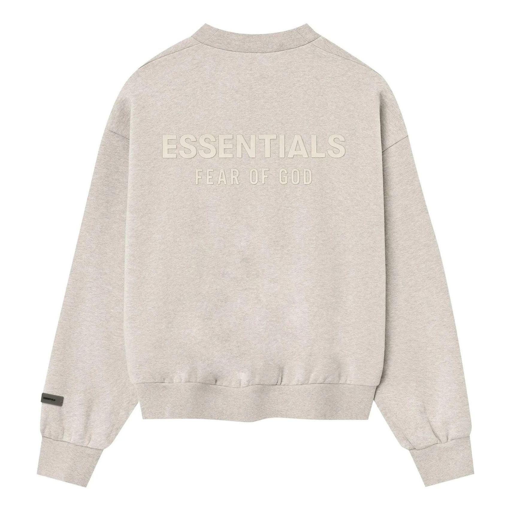 Fear of God Essentials Classic Fit Fleece Crewneck 'Heather Stone' 192SP252042F - 2