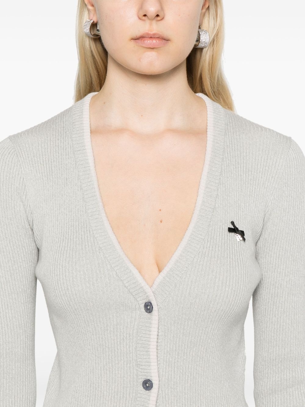 ribbed cardigan - 5
