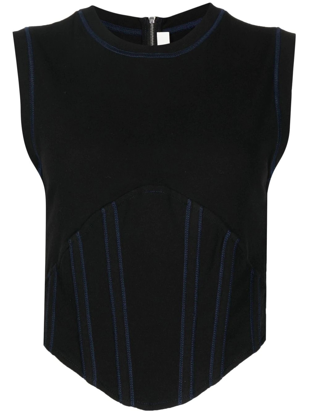 fine-ribbed corset tank top - 1