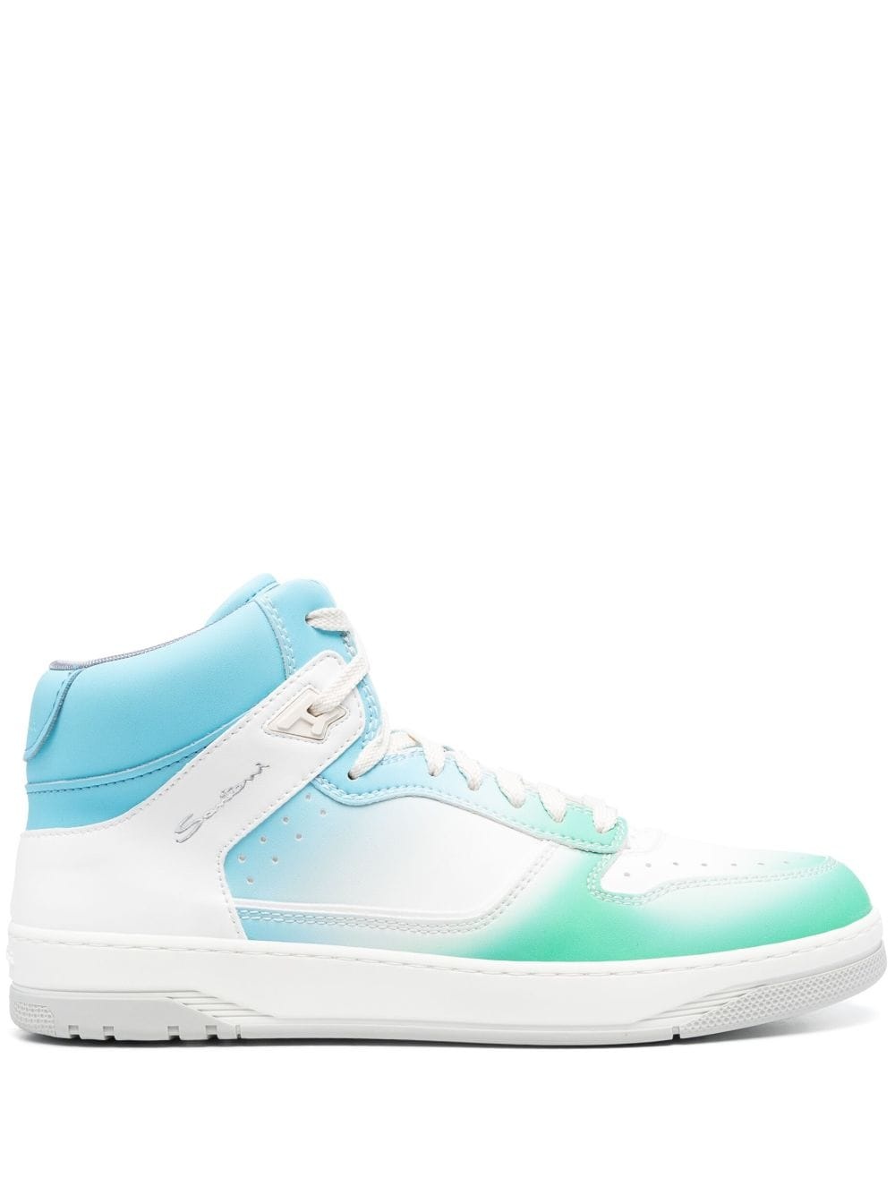 logo-print hi-top sneakers - 1