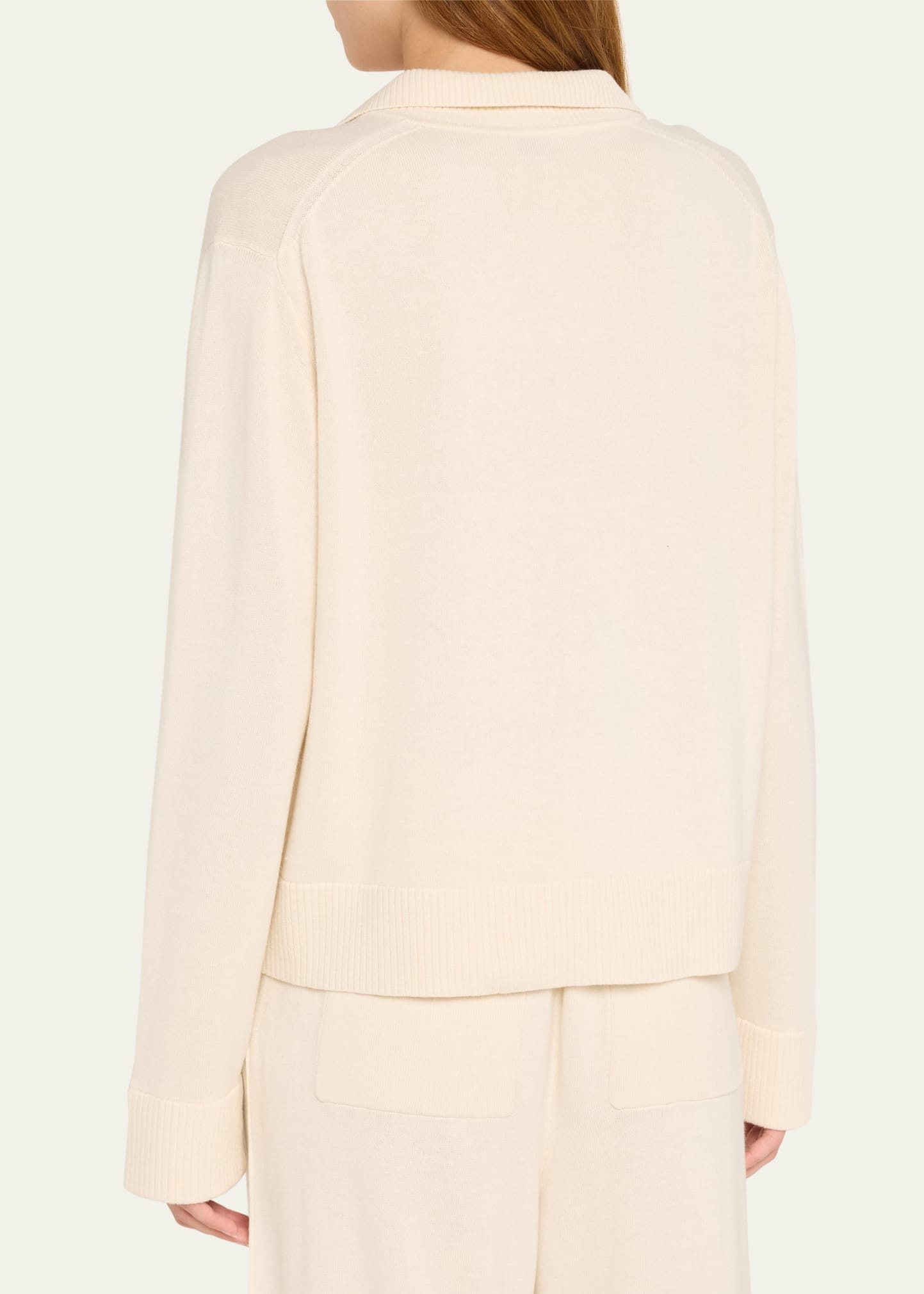 Bobbie Cotton and Cashmere Polo Sweater - 4