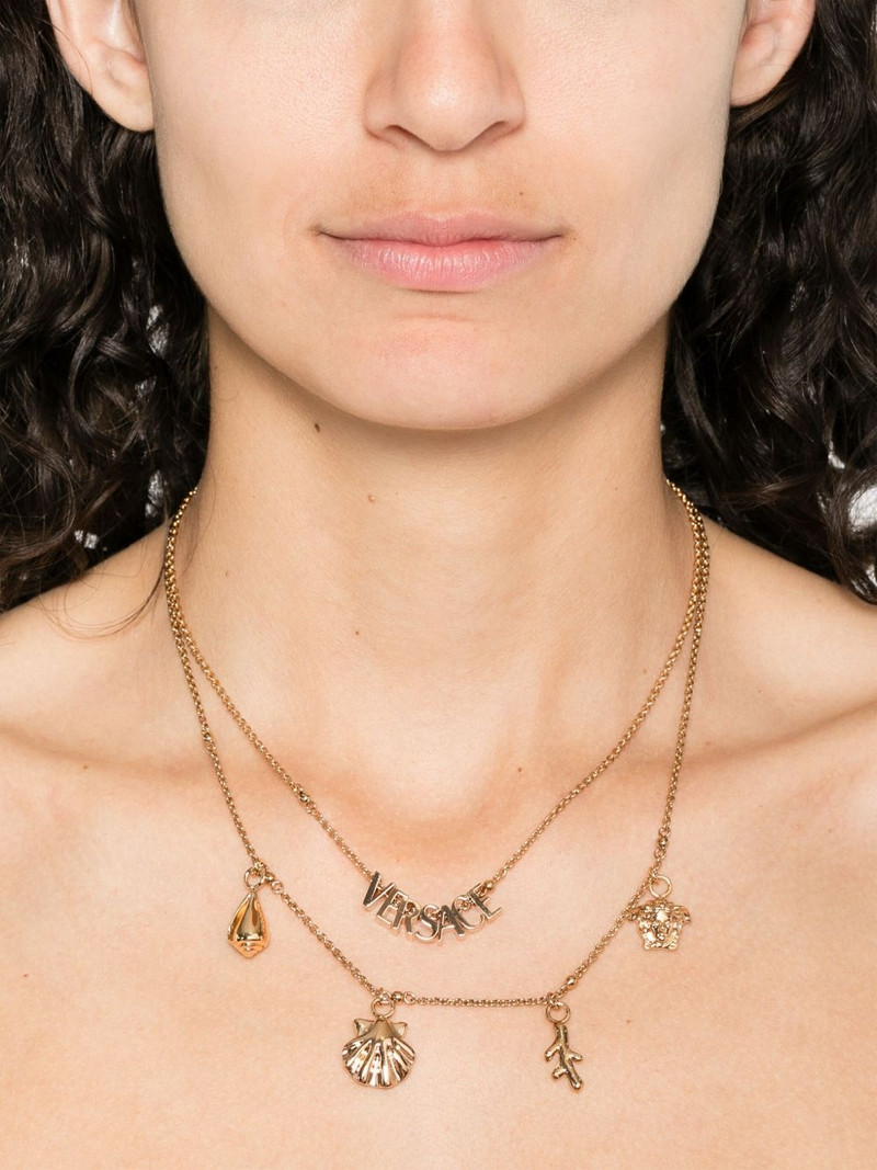 VERSACE logo-lettering necklace outlook