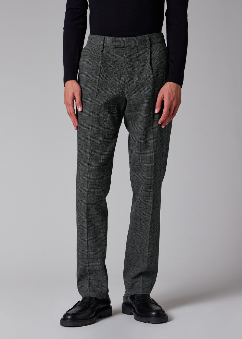 Grey Textured-Cotton Check Co-Ord Set 12