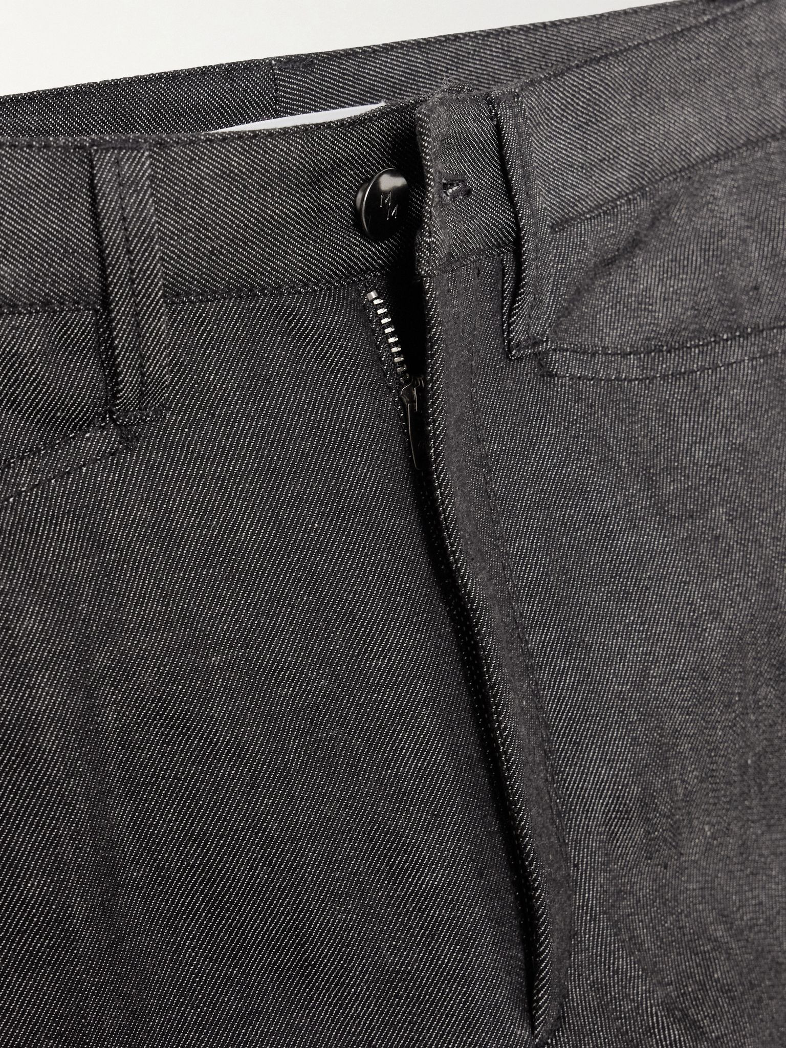 Bow organic high-rise barrel-leg jeans Gray - 5