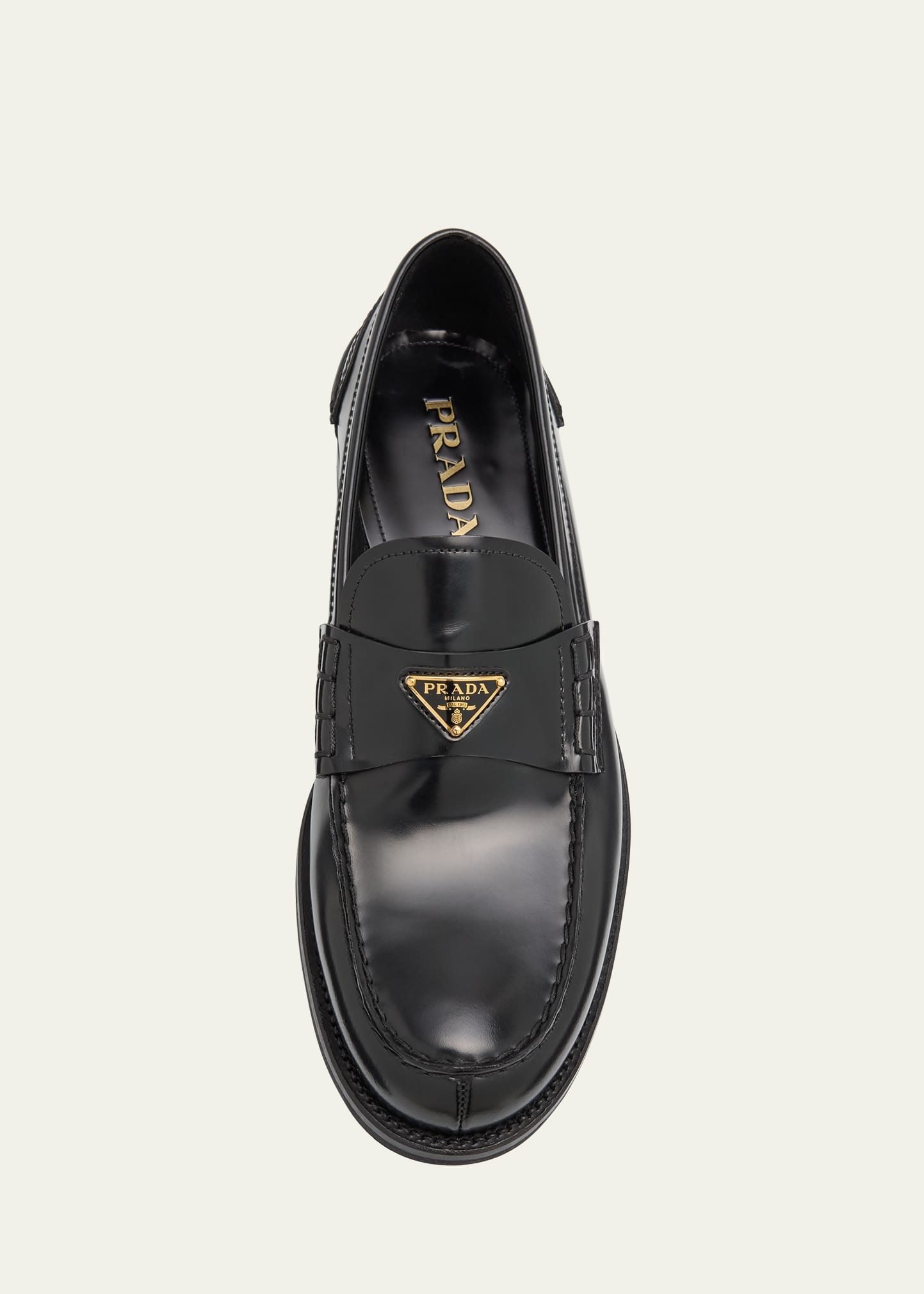 Men's Brushed Leather Split-Toe Loafers - 3