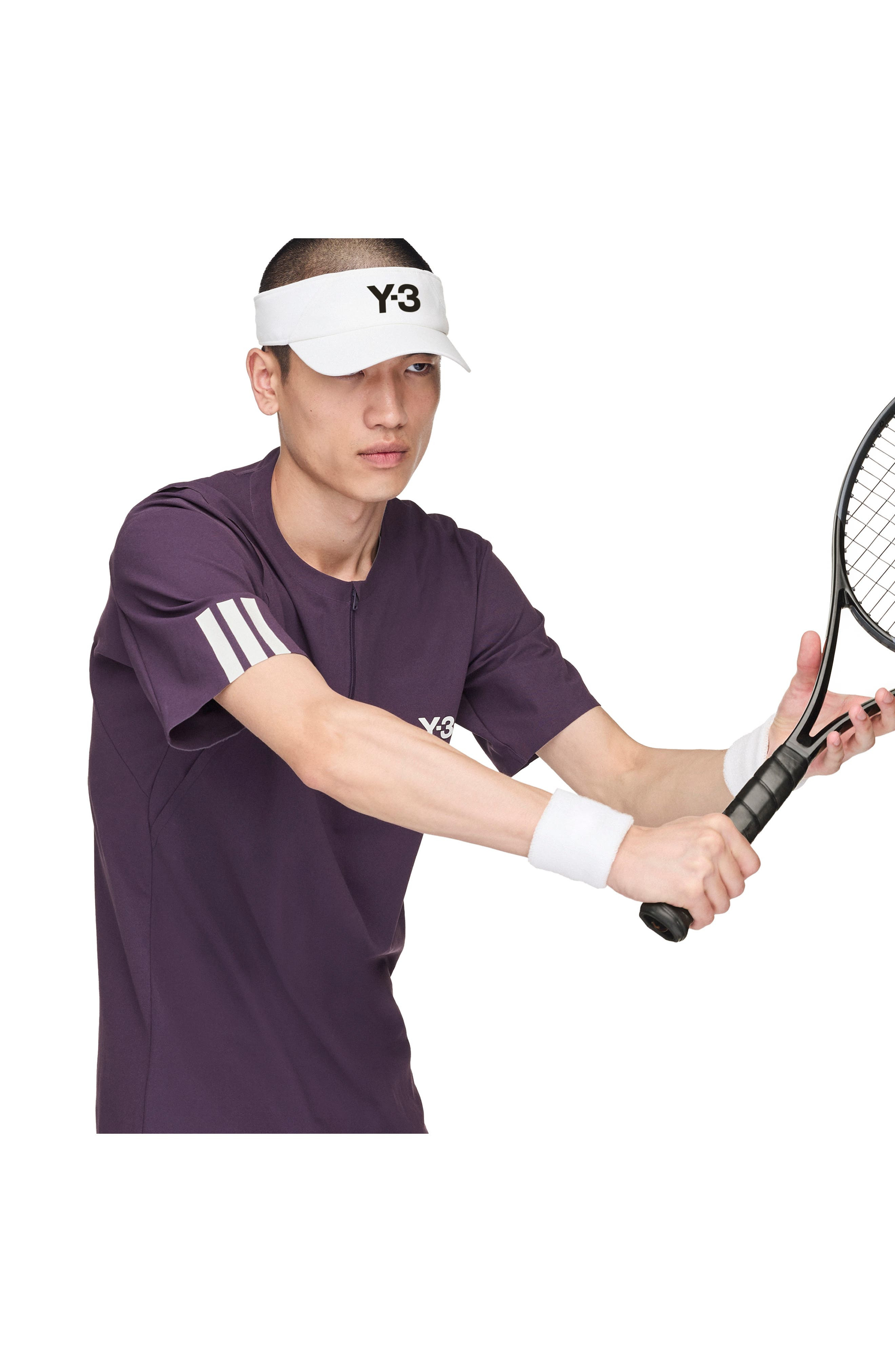 adidas Y-3 Zip T-Shirt in Aurora Plum at Nordstrom - 8