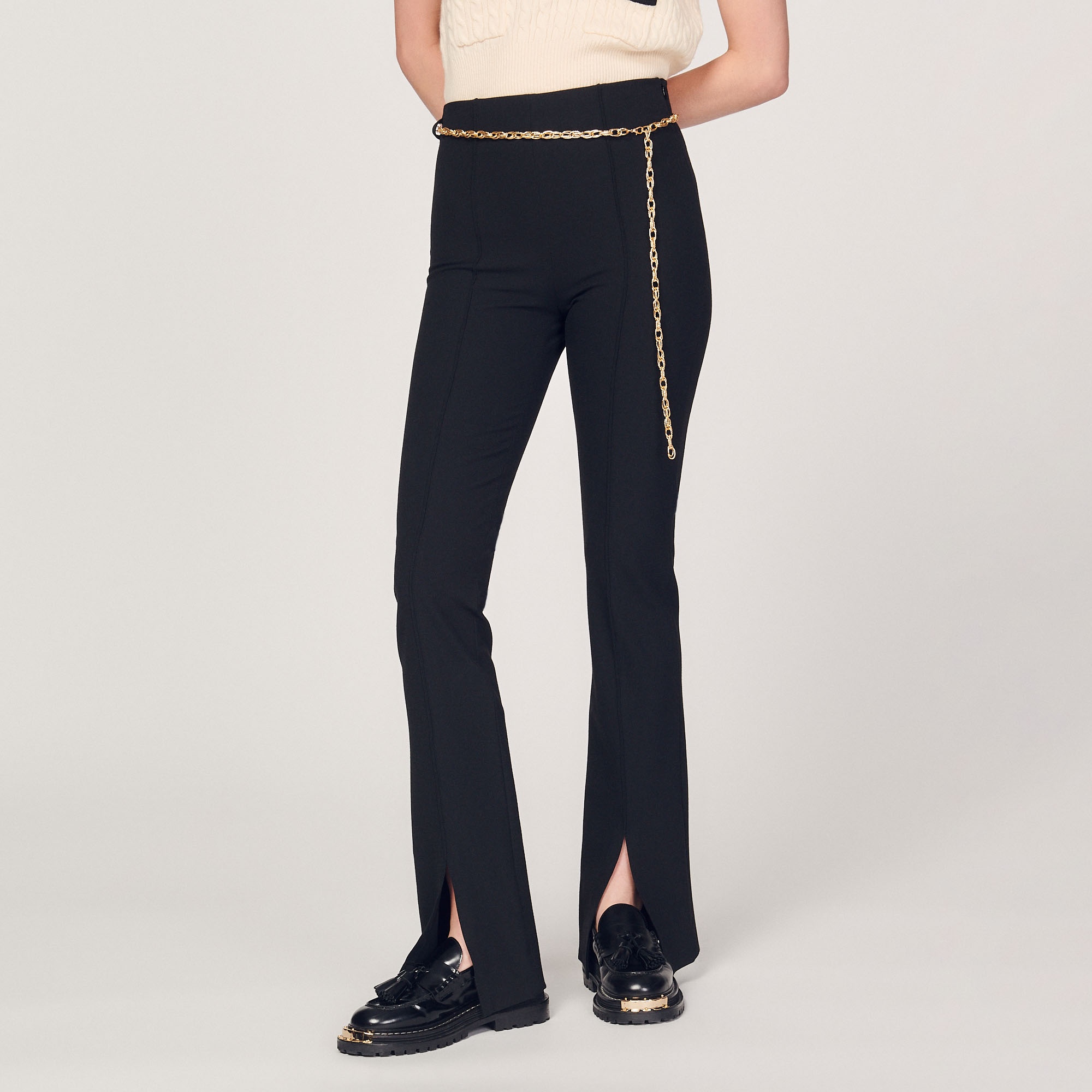 Slit-hem pants - 5