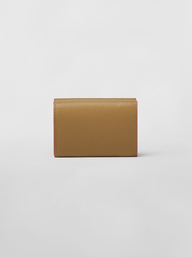 GREEN SAFFIANO CALFSKIN TRI-FOLD WALLET - 3