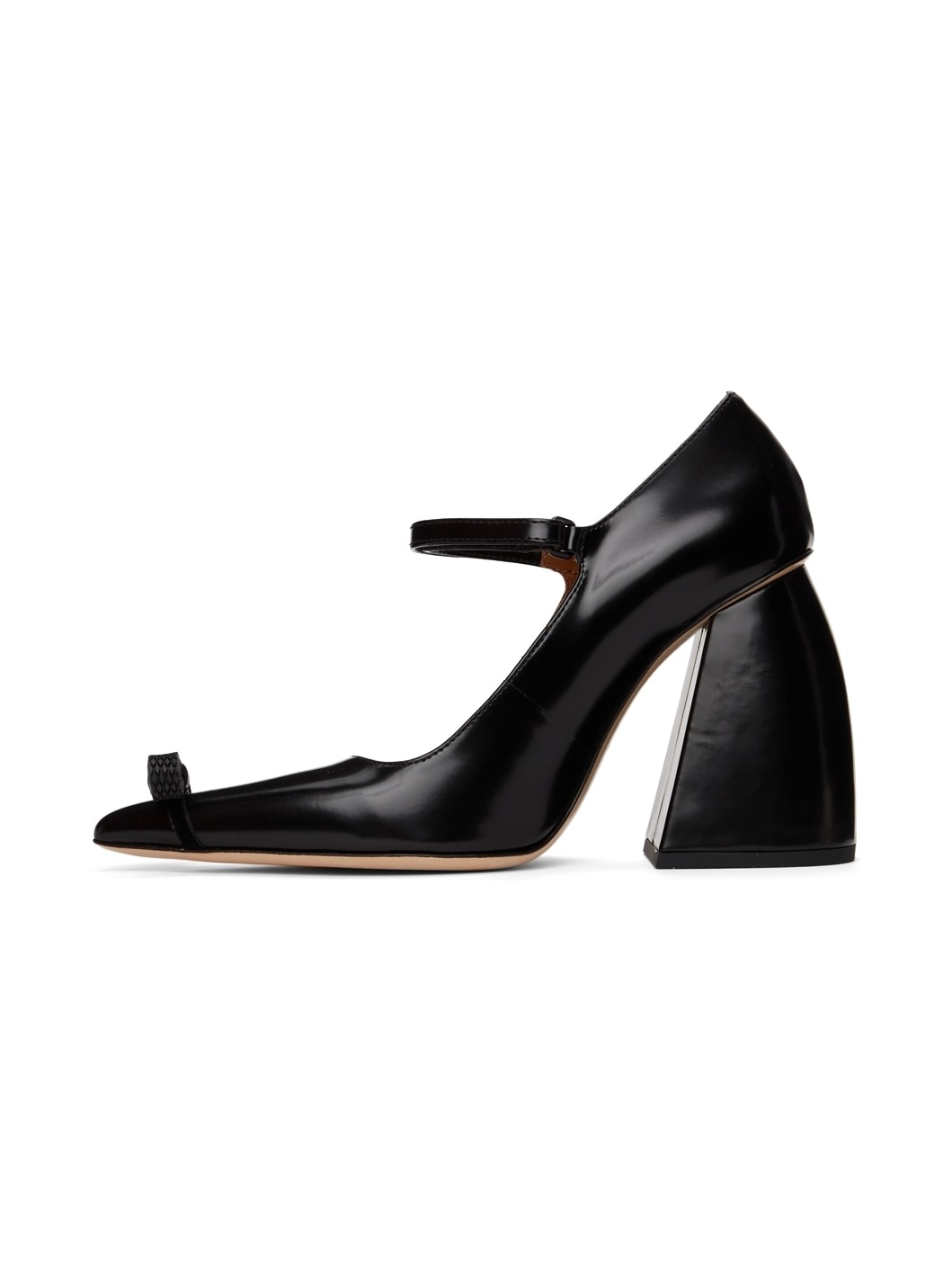 Black Pointed High Heels - 3
