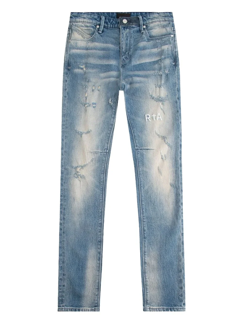 distressed bootcut jeans - 1