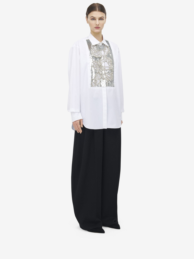 Crystal Stencil Embroidery Shirt 4