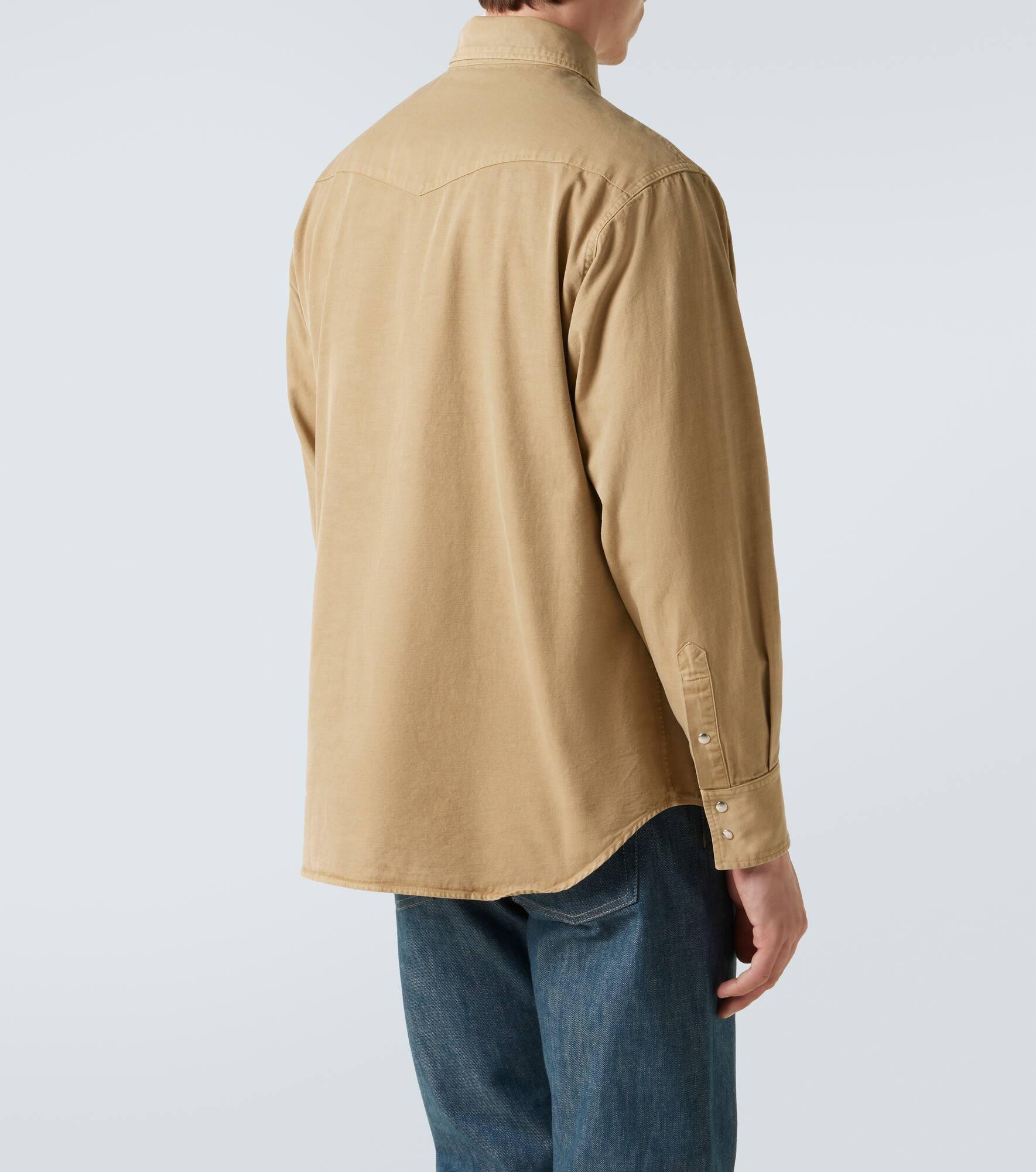 Cotton gabardine shirt - 4
