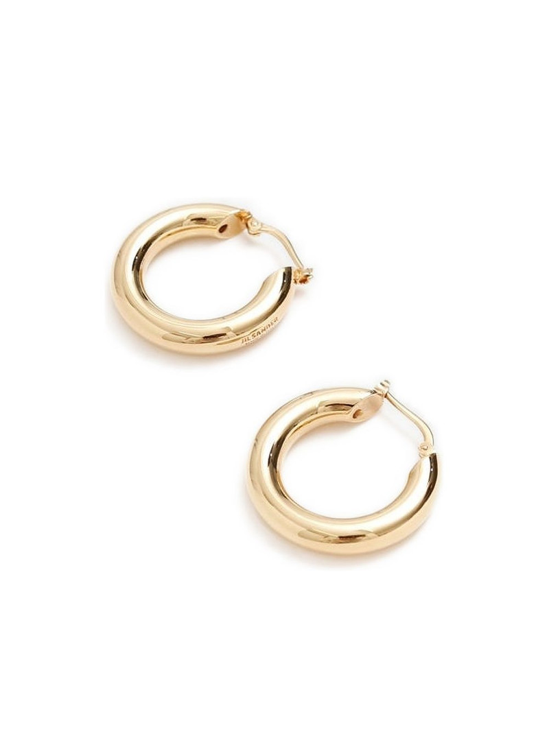 Jil Sander engraved-logo earrings outlook