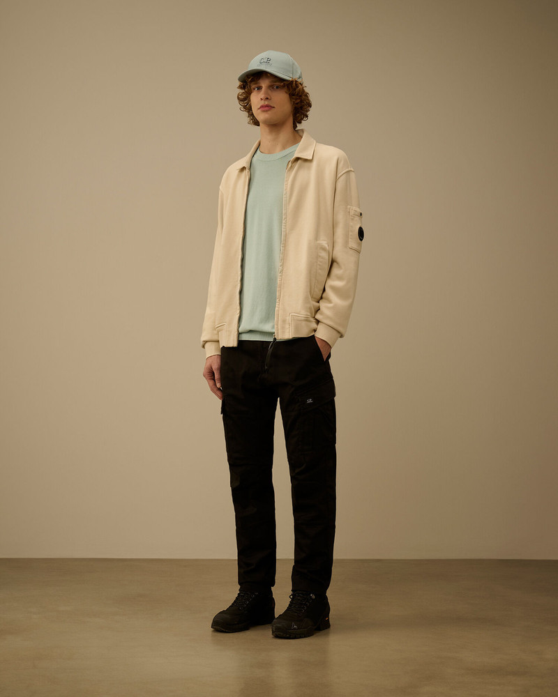 C.P. Company Cotton Diagonal Fleece Zip Lens Sweatshirt outlook