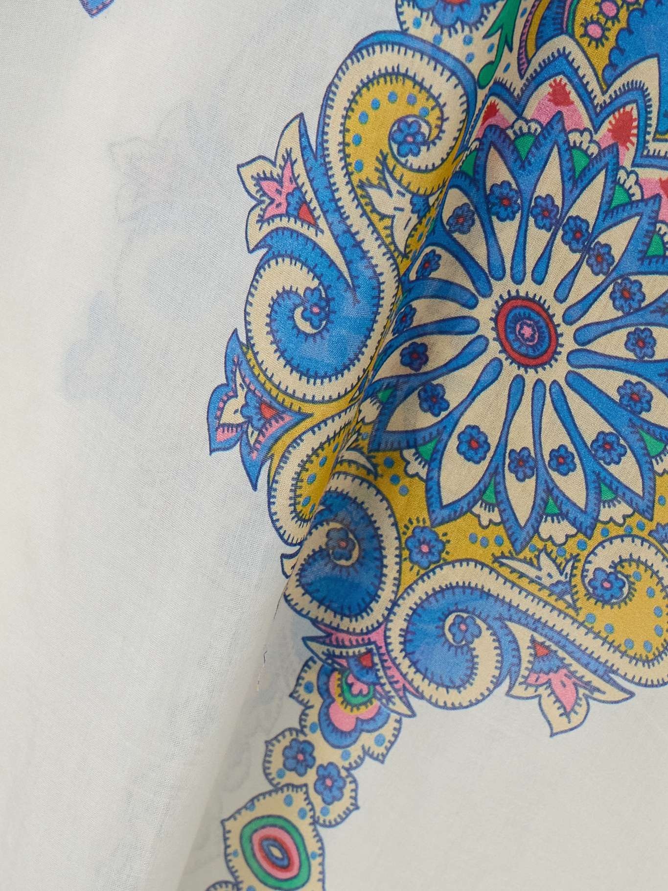 Etro Floral-print cotton and silk-blend voile kaftan Blue