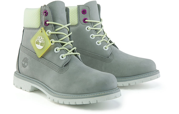 (WMNS) Timberland Premium 6 Inch Waterproof Wide Fit Boot 'Grey Nubuck' A2HWUW - 4