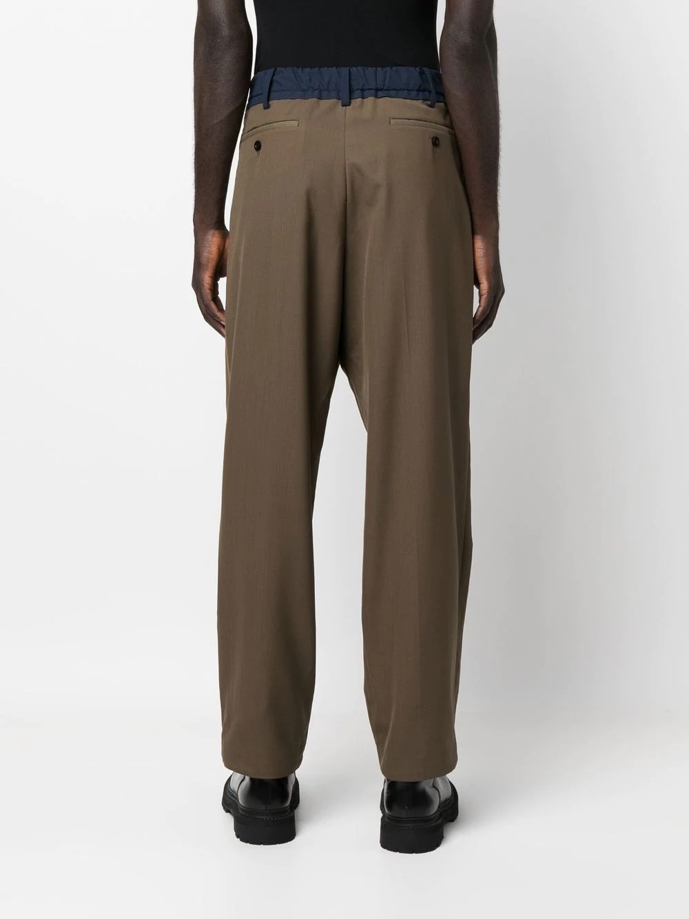 drawstring-fastening waist trousers - 4