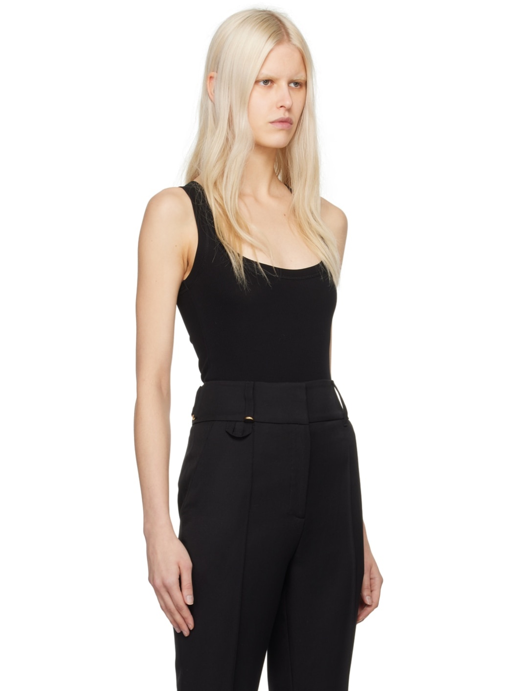 Black Les Classiques 'Le Body Gros Grain' Bodysuit - 2