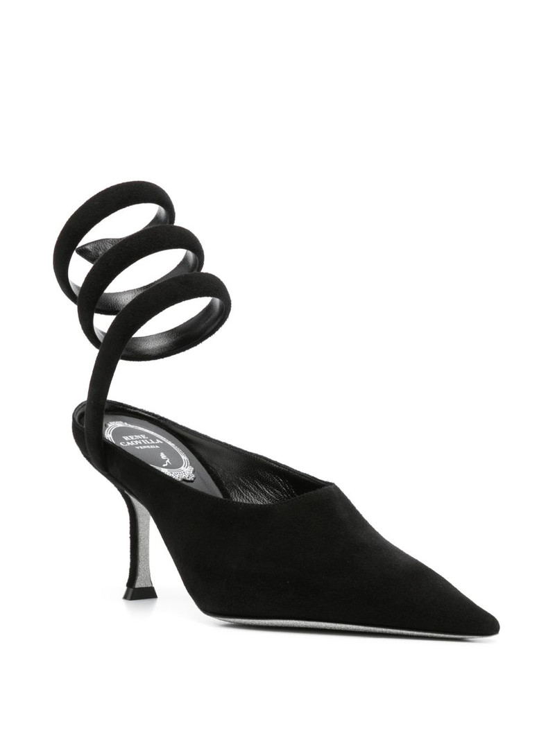 RENE CAOVILLA 75mm suede pumps outlook