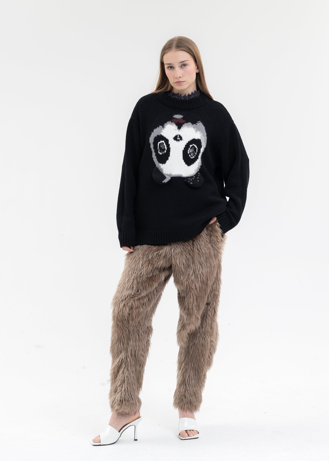 doublet PANDA HAND-KNITTING JACQUARD PULLOVER | 017shop | REVERSIBLE