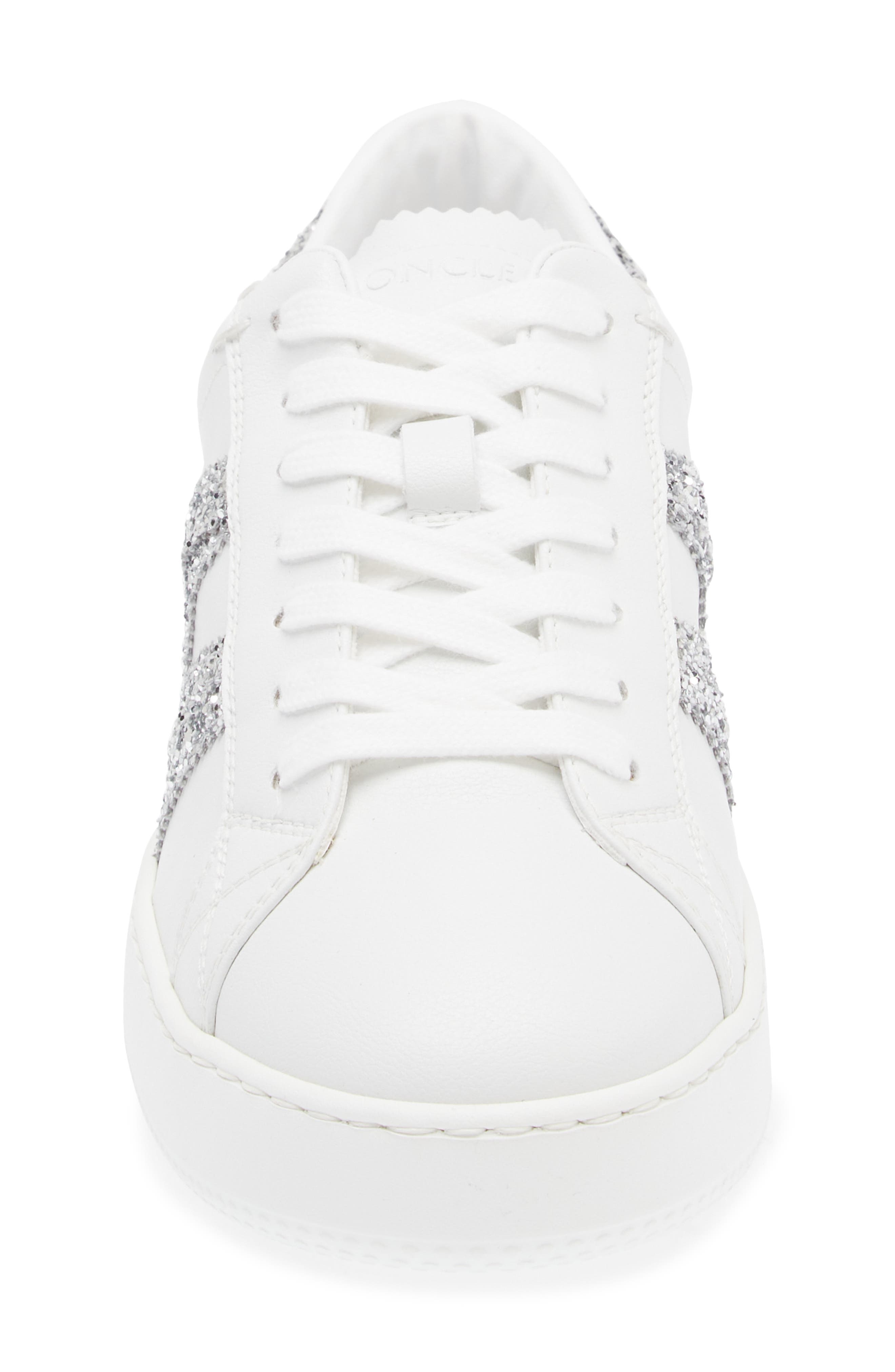 Moncler Monaco M Low Top Sneaker in White/Silver at Nordstrom - 4