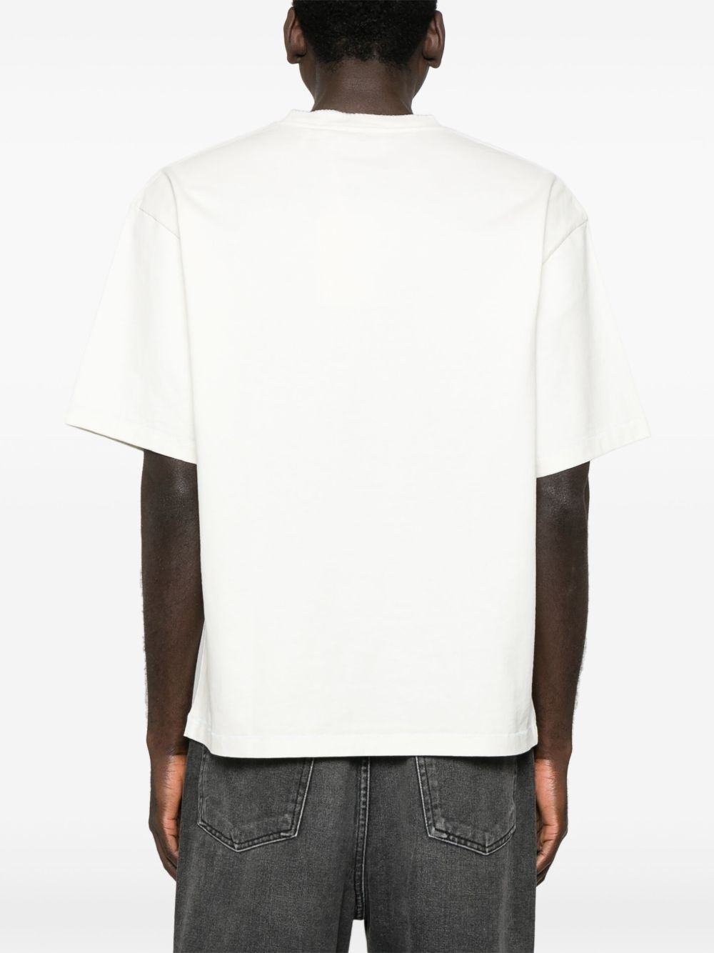 decorative-stitching T-shirt - 3