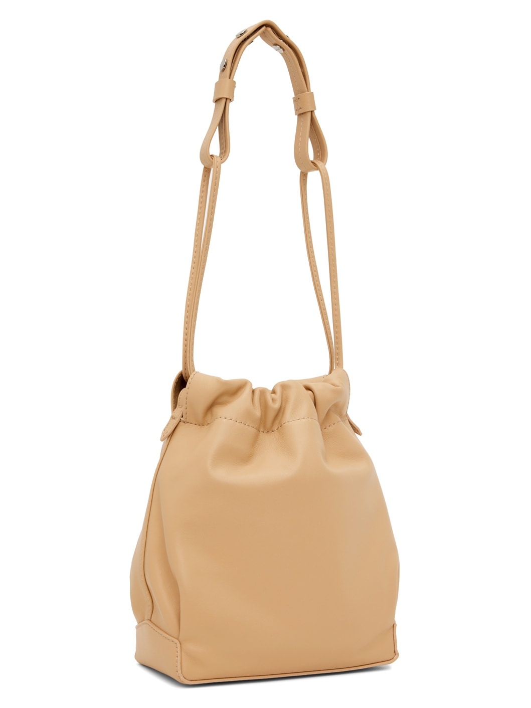 BY FAR SSENSE Exclusive Beige Mons Shoulder Bag REVERSIBLE