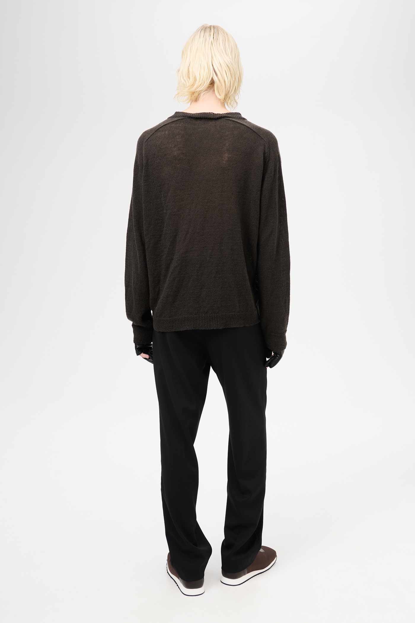 Rue V-Neck Nori Green Cyclone Linen - 5