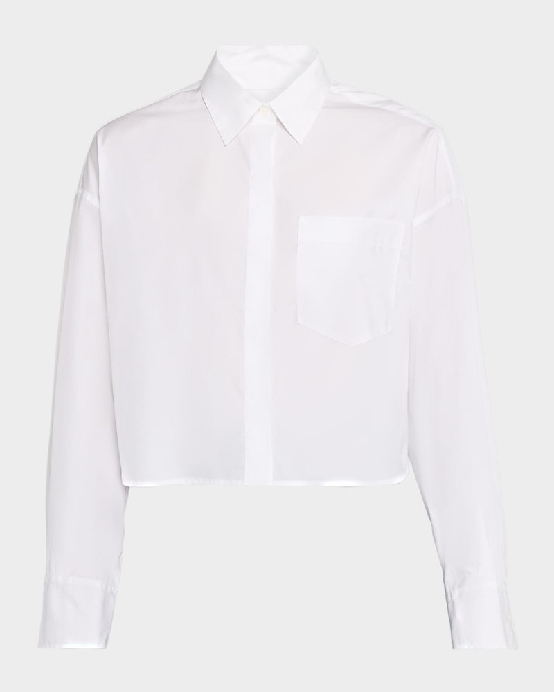 Marin Cropped Cotton Shirt 1