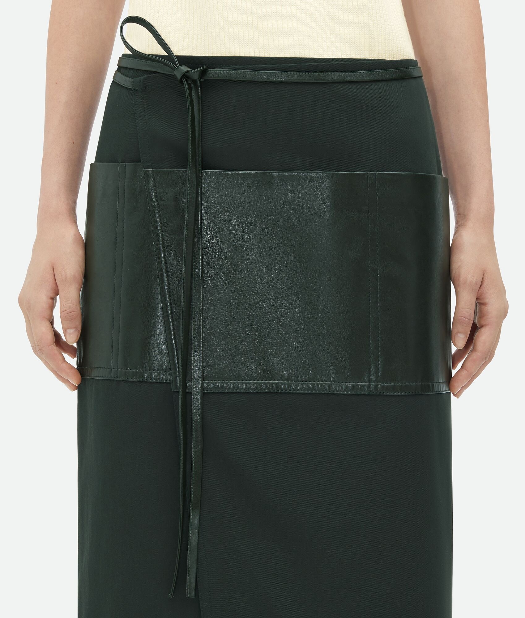 Cotton Twill Wrapped Skirt - 5