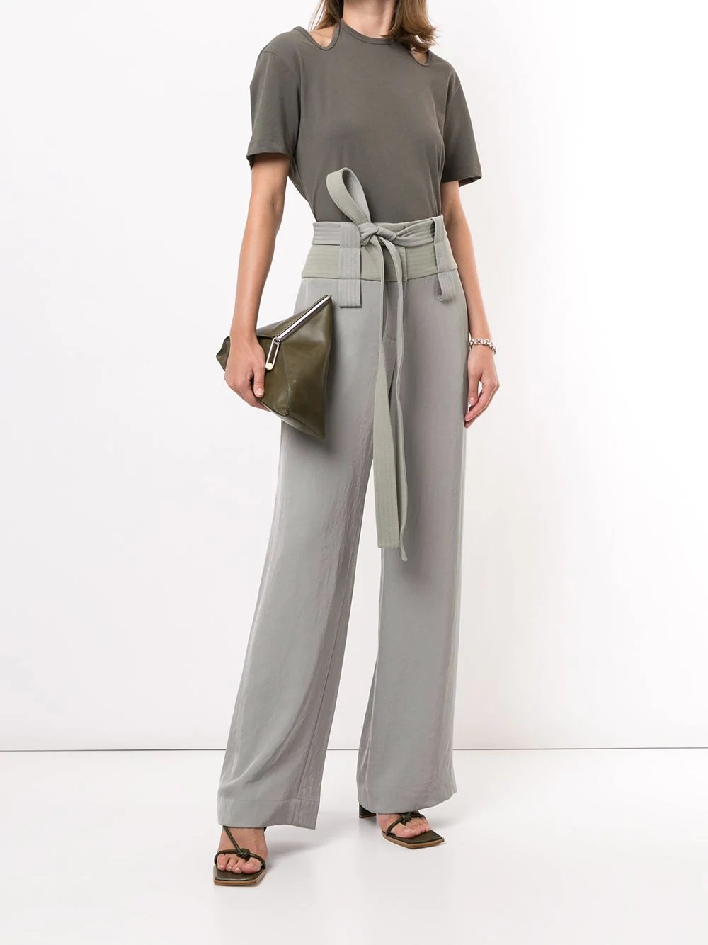 high-waisted wide trousers - 2