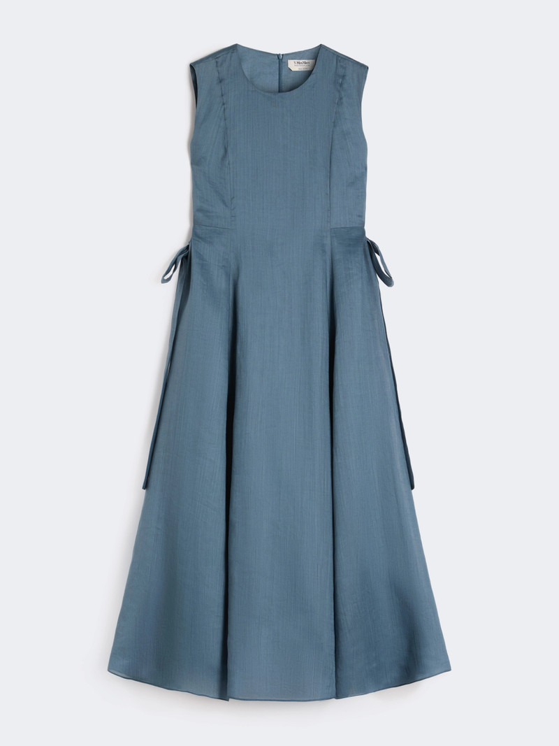 AQUILE Long ramie dress - SKY BLUE 1