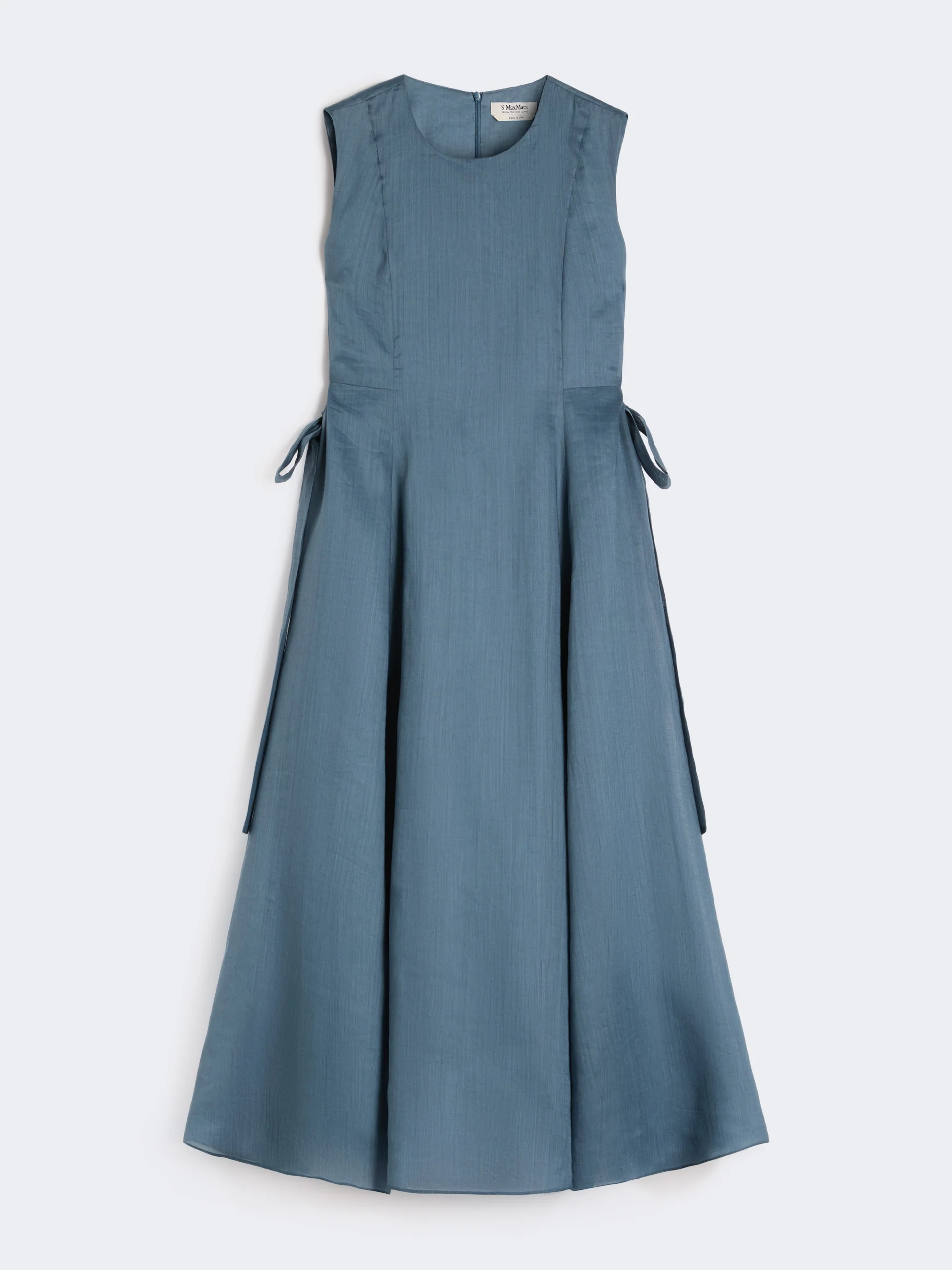 Long ramie dress - SKY BLUE - 1