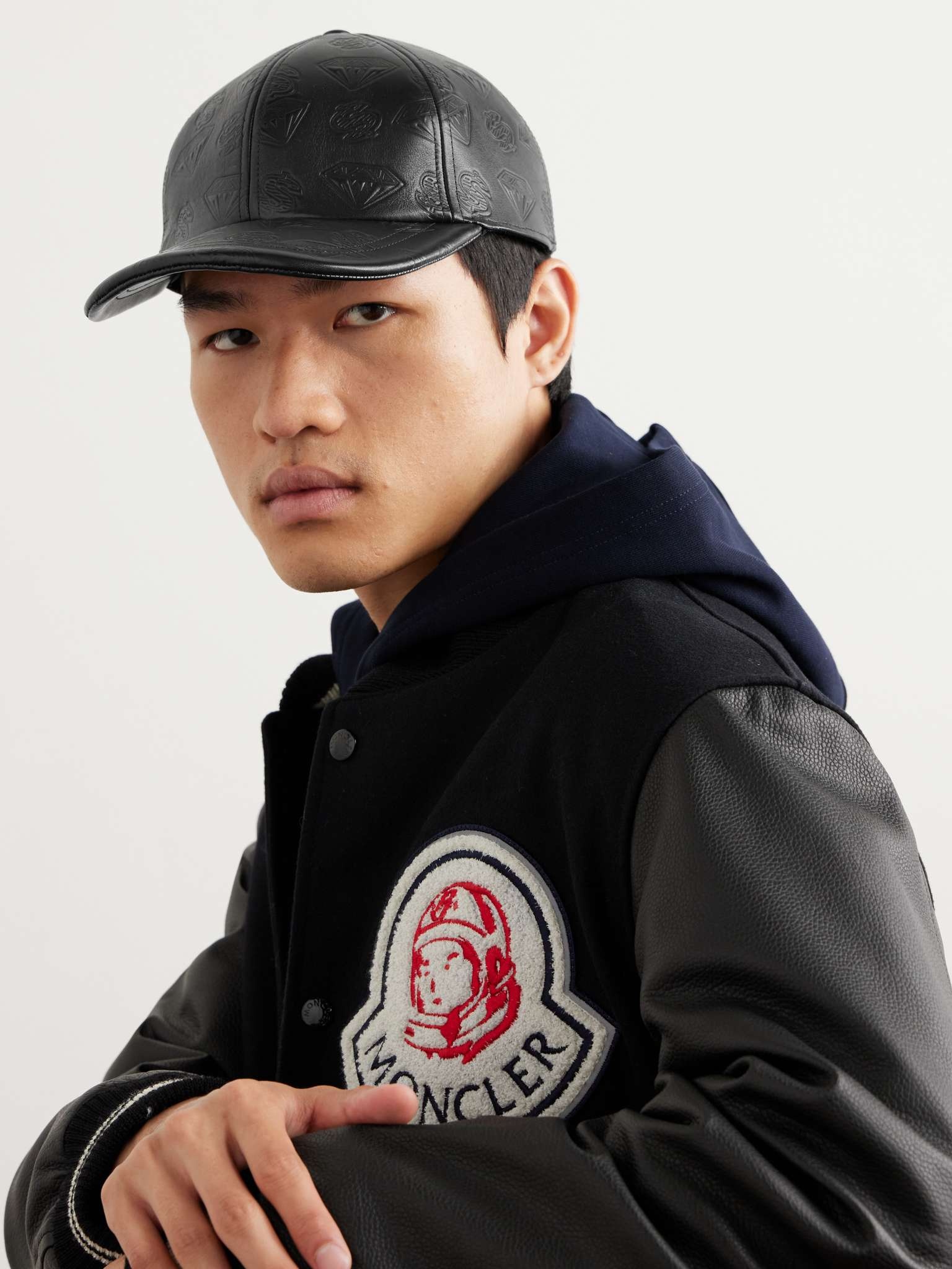 + Billionaire Boys Club Embossed Glossed-Leather Baseball Cap - 2