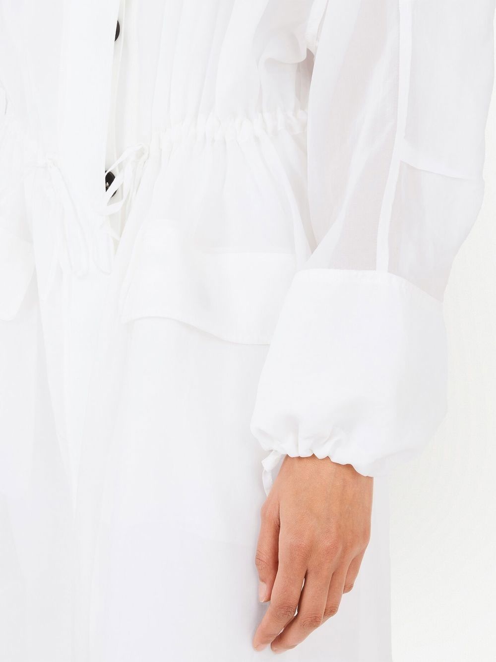 unlined organza trench - 5