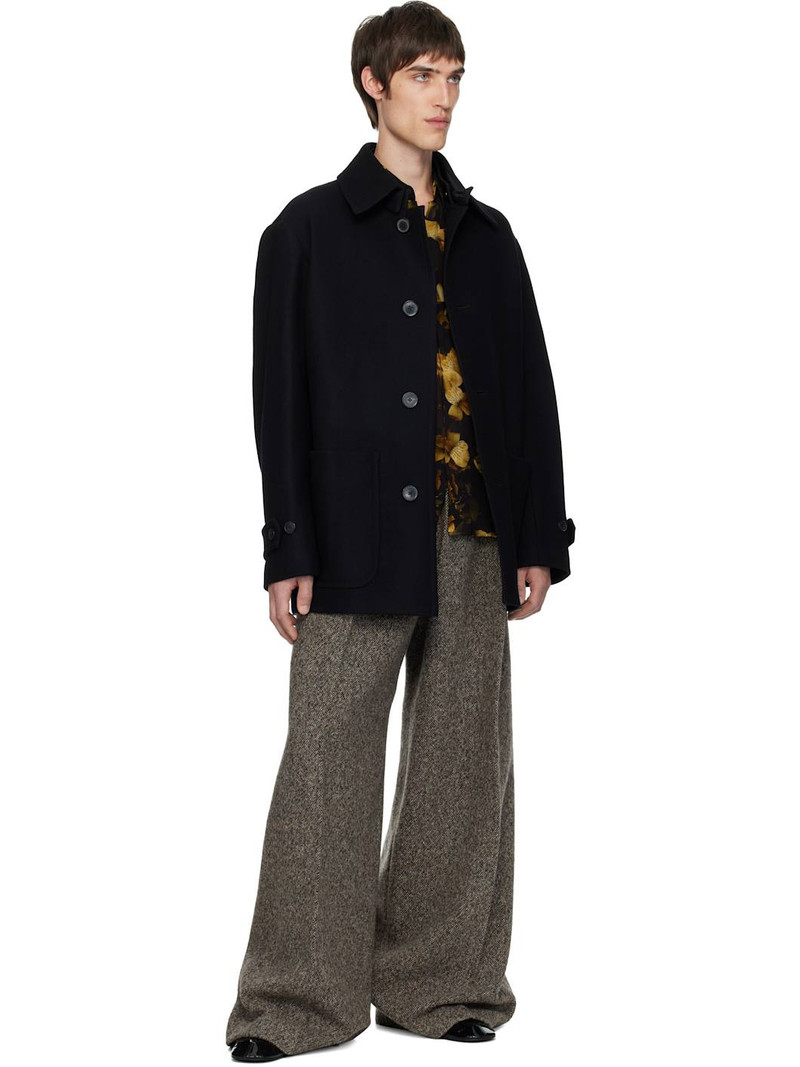 Dries Van Noten Black Wool Coat outlook