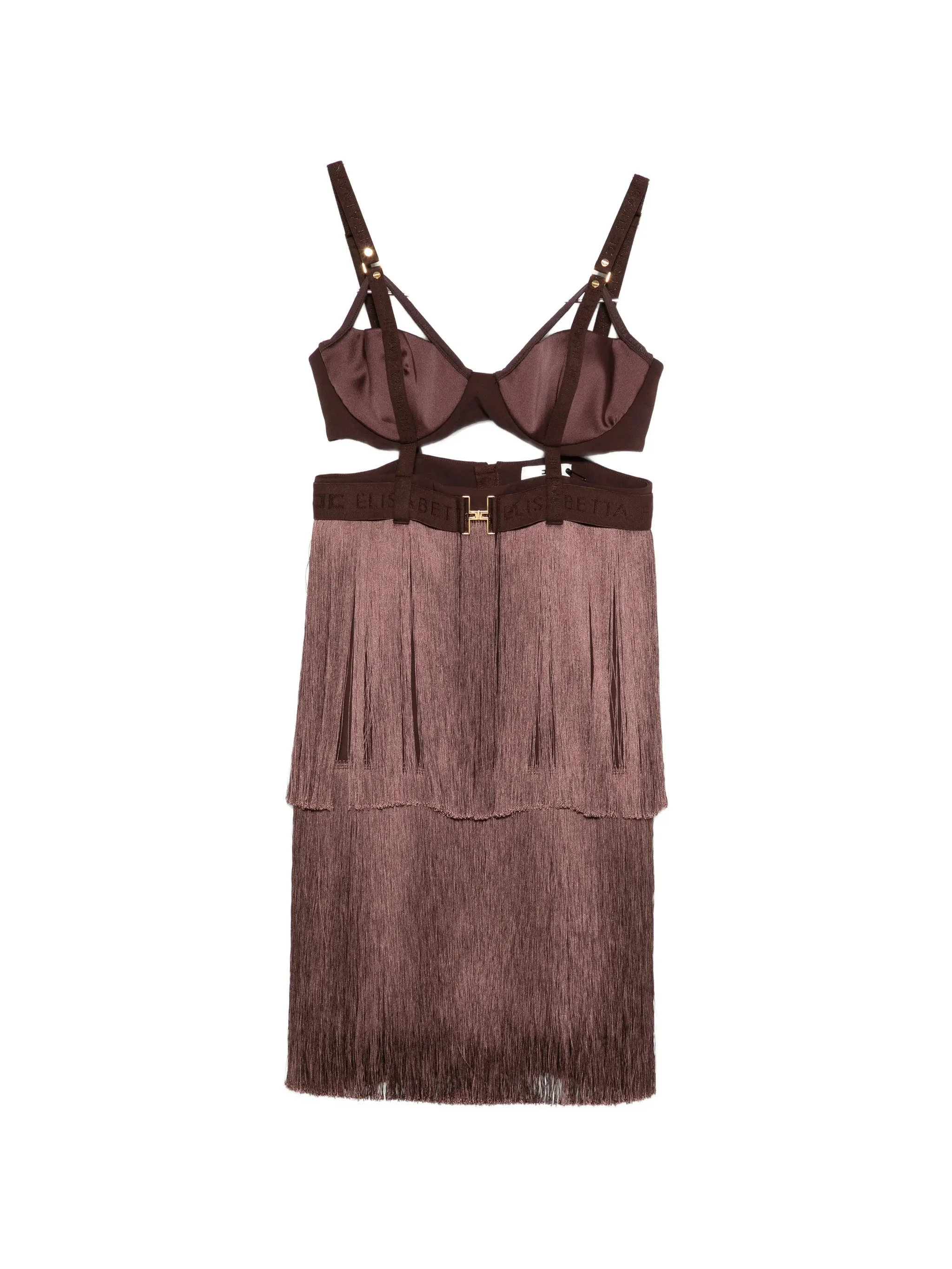 Elisabetta Franchi Fringe Bra Dress - 1