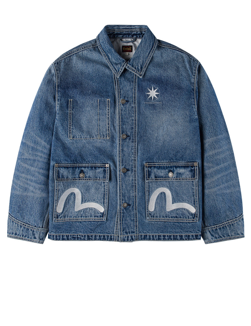 EVISU X GDC Embroidery Relax Fit Denim Jacket 1